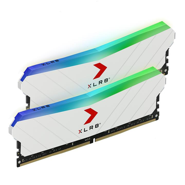 رم کامپیوتر دو کاناله پی ان وای XLR8 RGB(White) DDR4 با فرکانس ۳۲۰۰ مگا هرتز ظرفیت ۱۶ گیگابایت